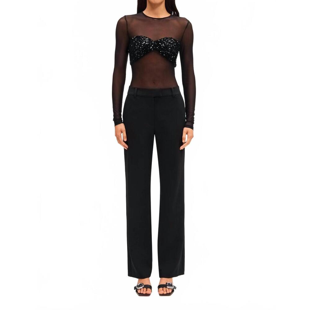 NEW MISHA callista sequin-embellished bodysuit in black - Picture 3 of 4